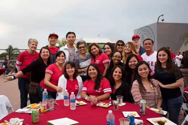 Group Picture at Baseball Game